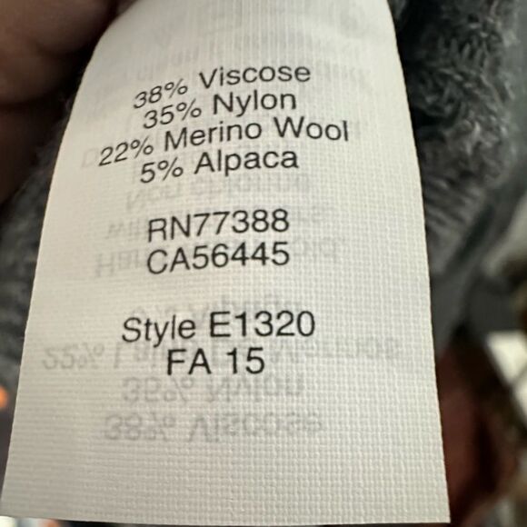 Madewell Ribbed Sweater Dress S Gray High-Low Hem Side Slit Merino Wool Blend - Picture 6 of 8